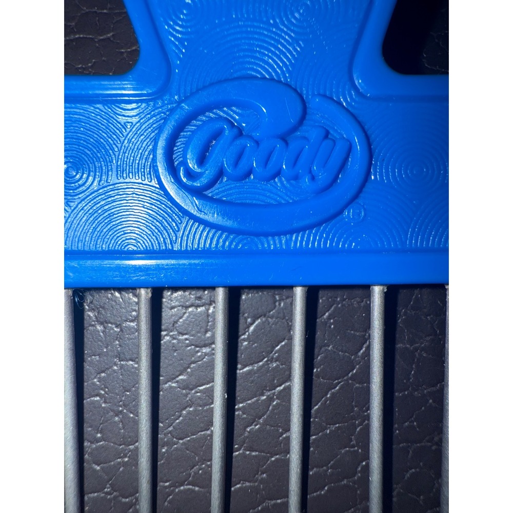 Vintage Goody Hair Pick Comb Blue Plastic Handle 6 Prong Hair Styling Tool - Picture 5 of 5